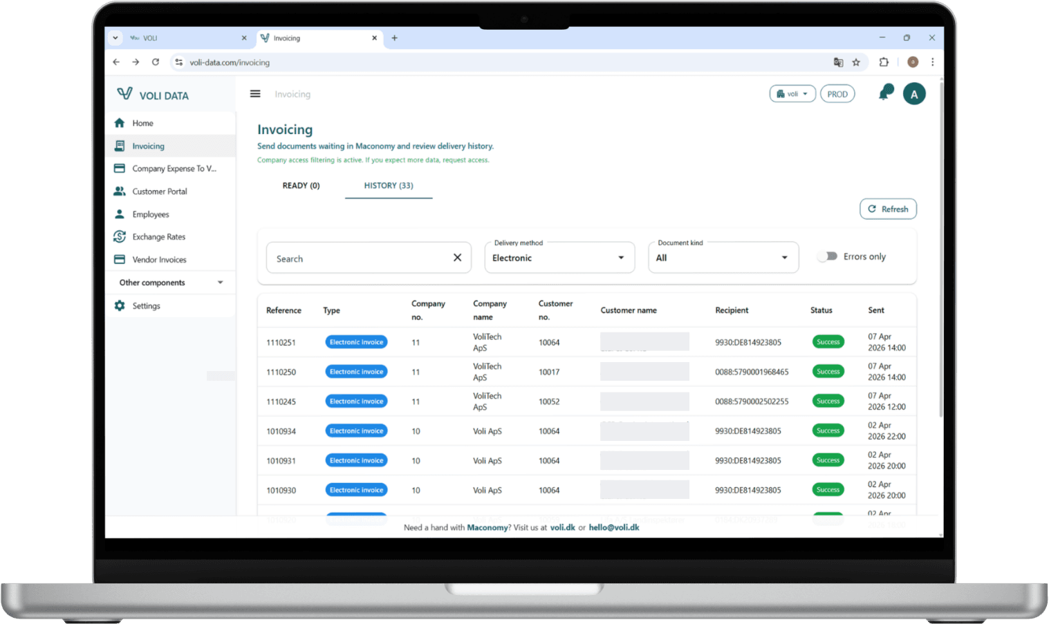 Converting invoice to e-invoice