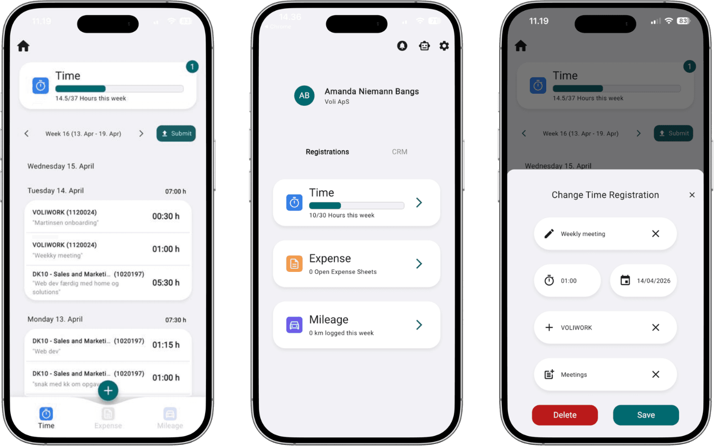 VOLI Work app overview