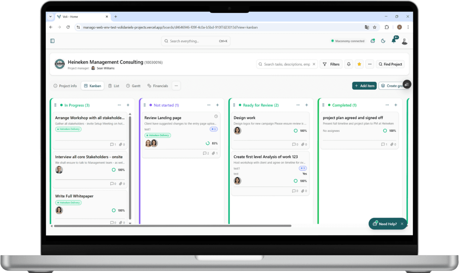Kanban task management