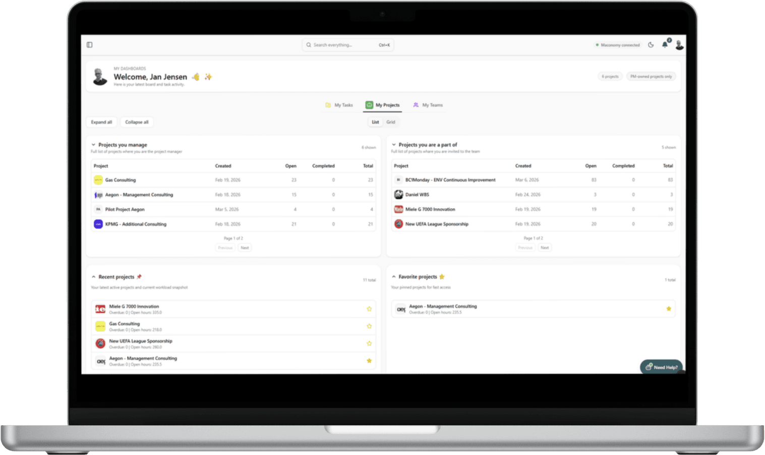 Portfolio overviews